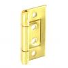 Securit One Pair Flush Hinges Brass Plated 50mm S4402